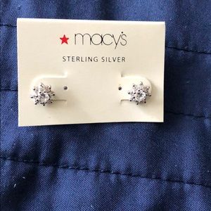 Sterling silver and cubic zirconia earrings